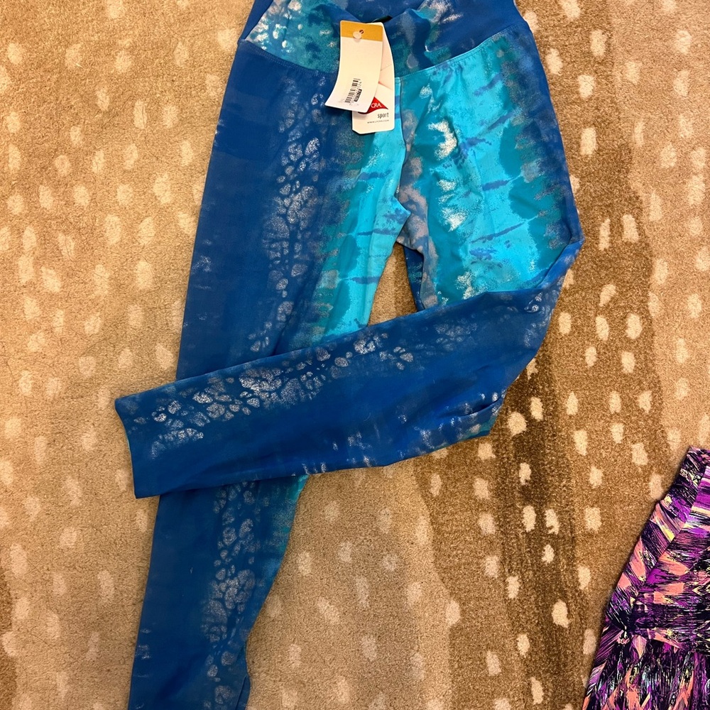 Liquido Blue and Teal Leggings NWT yoga gym